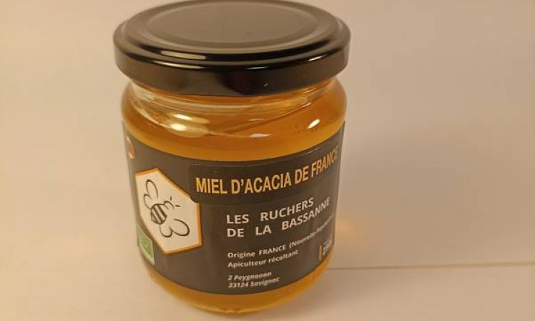 Miel BIO d'acacia de Gironde 250g